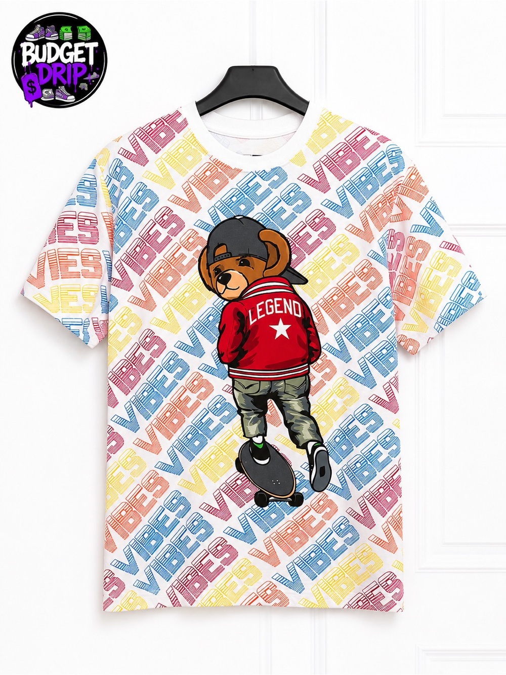 Legend Bear Skateboard Tee - Multicolor Vibes